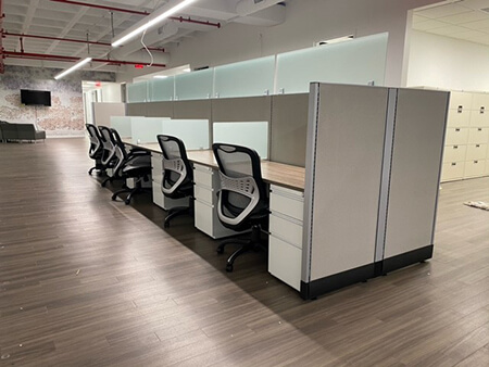 PTI Office Furniture recently furnished office in Secaucus, New Jersey.  Buying used furniture is smart! All of PTI’s products and chairs are completely sanitized and cleaned.