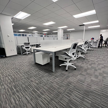 PTI Office Furniture recently furnished office in New York City, New York.  Look no further than PTIOF to furnish your business office with multiple workstations in New York.