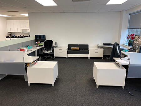 PTI Office Furniture recently furnished office in New York City, New York.  Buying used furniture is smart! All of PTI’s products and chairs are completely sanitized and cleaned.