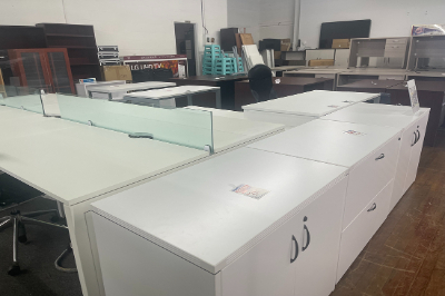 If you’re looking for a clean, white office look, PTIOF has the selection of used office furniture you’re looking for, and at affordable prices!