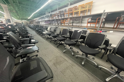 If you’re looking for a clean, white office look, PTIOF has the selection of used office furniture you’re looking for, and at affordable prices!